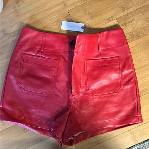Maeve High Waist Red Shorts - Picture 2 of 4